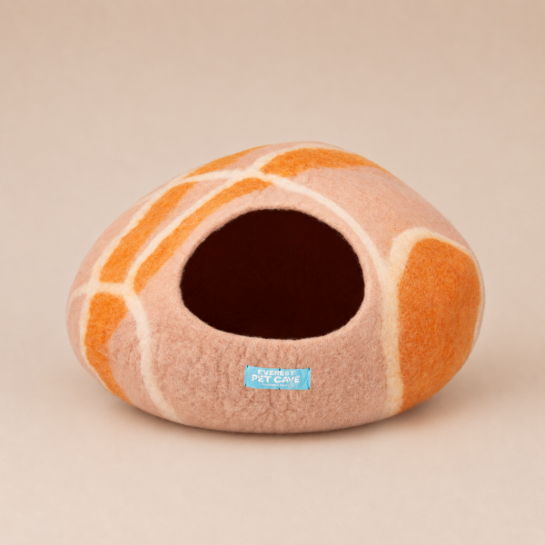 Everest® Cat Cave & Bed - Orange Pattern