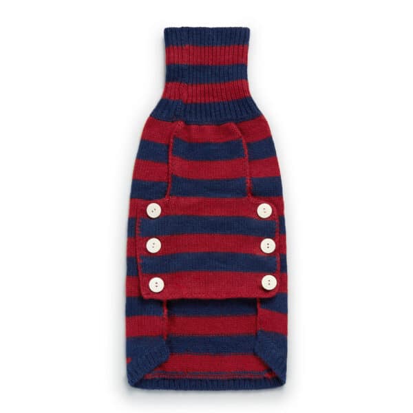 Everest® Handmade Striped Buttoned Dog Cashmere Jumper