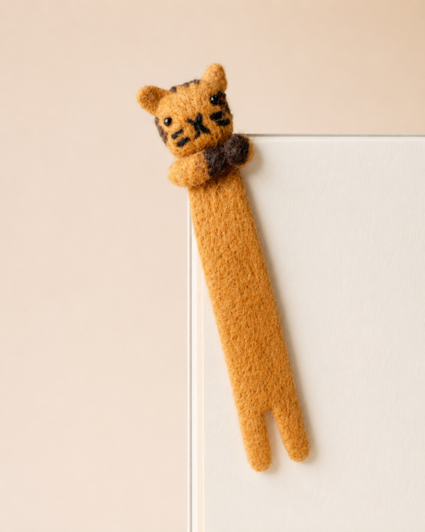Cat Felted Bookmark - 100% Wool