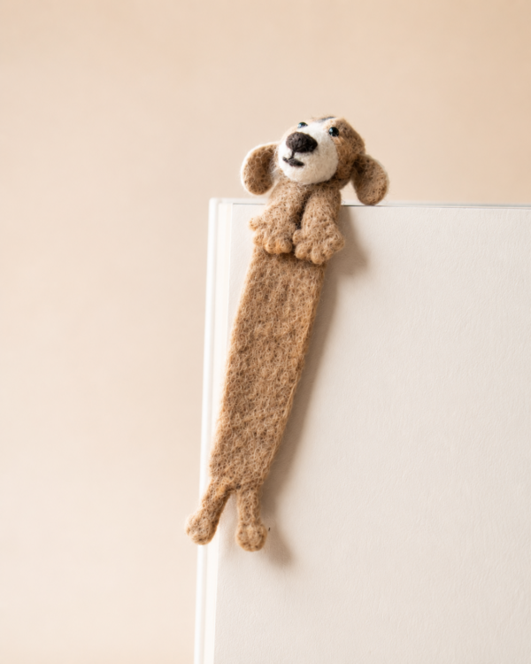 Dog Felted Bookmark - 100% Wool