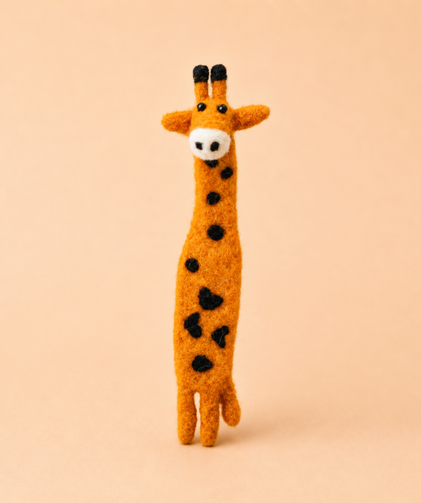Giraffe Felted Bookmark - 100% Wool