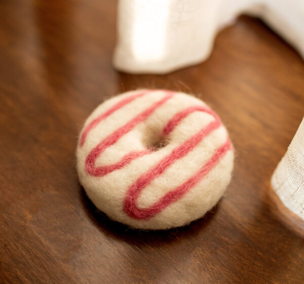 Felted Doughnut Play Pretend Toy - 100% Wool