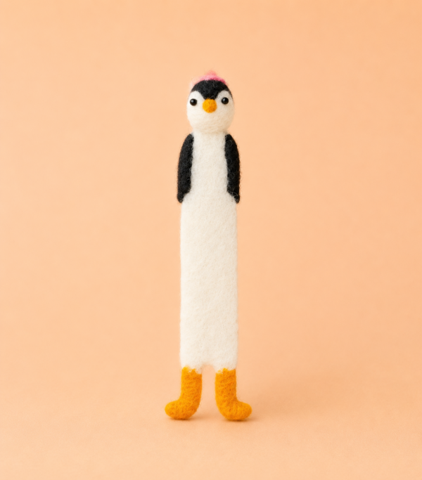 Penguin Felted Bookmark - 100% Wool