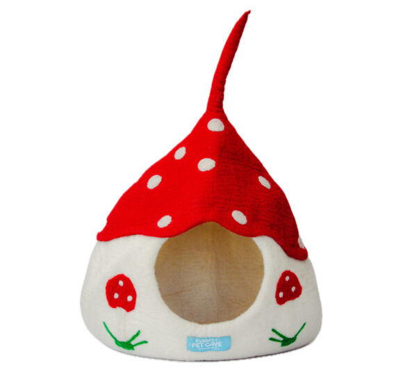 Everest® Cat Cave & Bed - Gnome Cave - 100% Wool