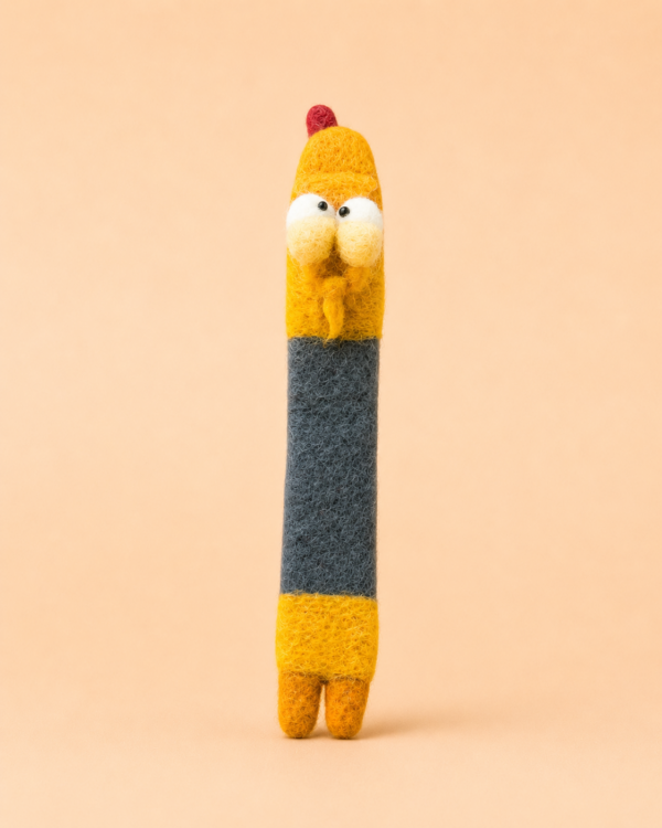 Felted Duck Bookmark - 100% Wool