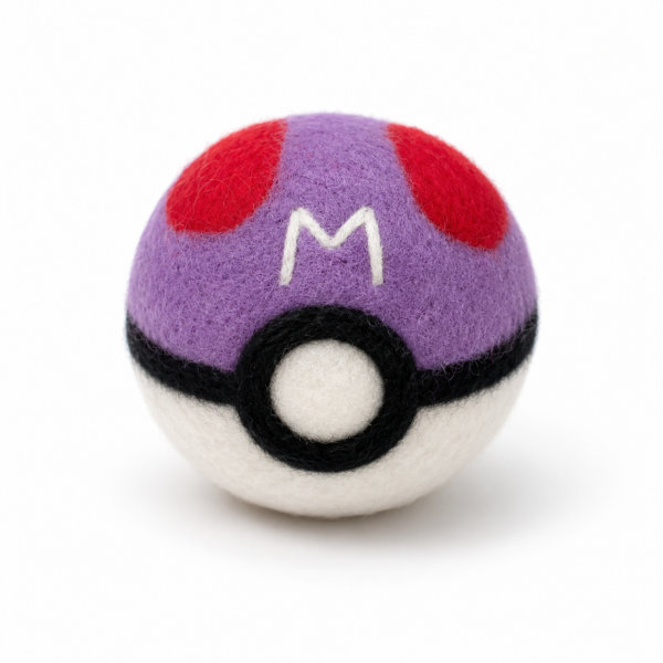 Purple Ball with bell - 100% Wool