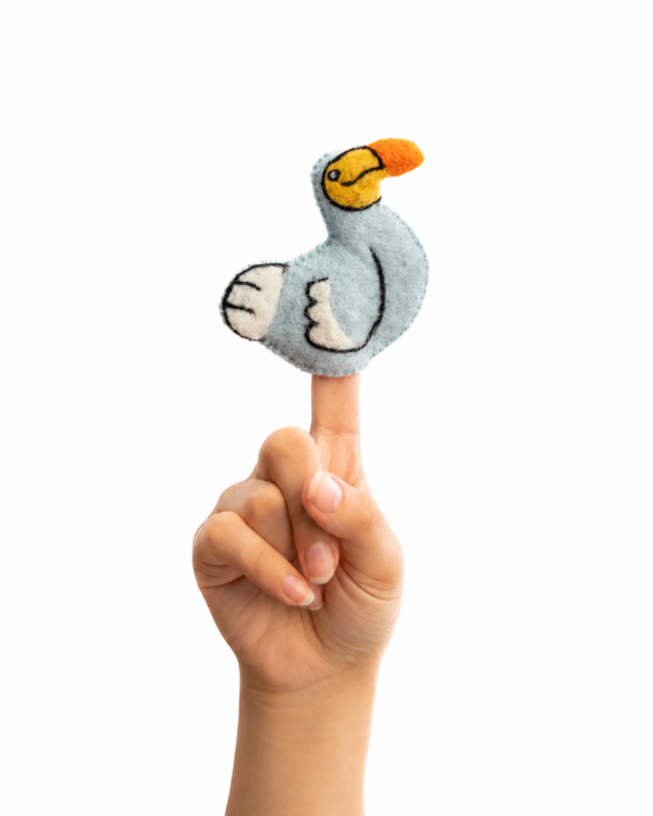 Dodo Bird Finger Puppet, Handmade - 100% Wool