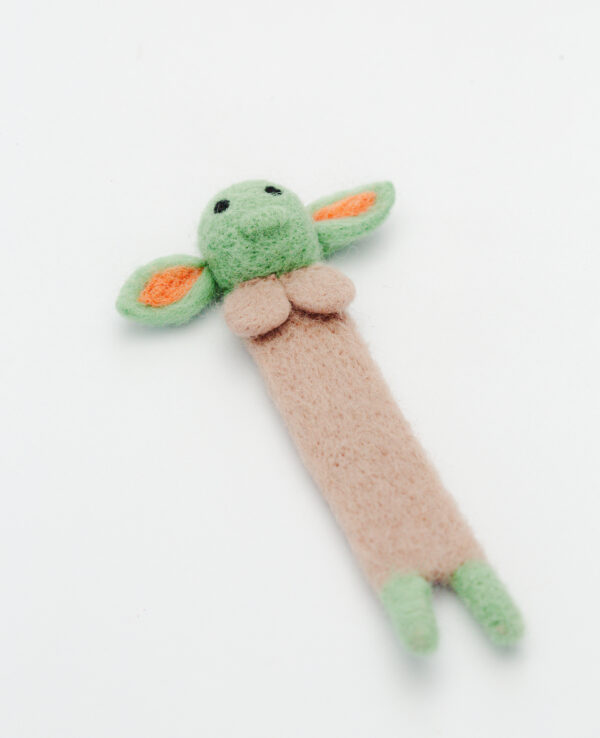 Felted Yoda Bookmark - 100% Wool