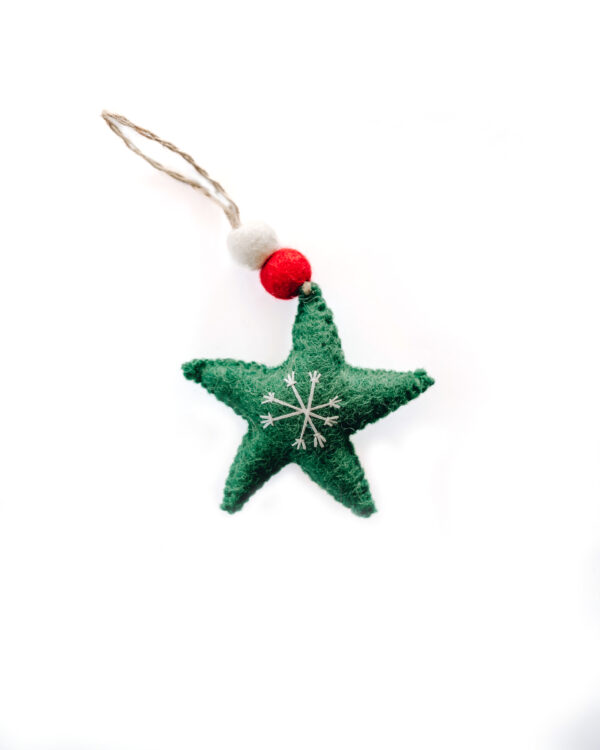 Hanging Ornaments - Green Star