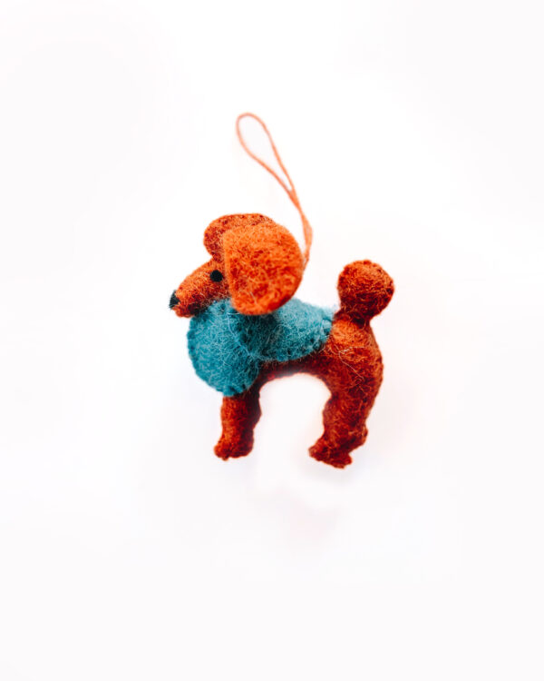 Hanging Ornaments - Red Brown Poodle