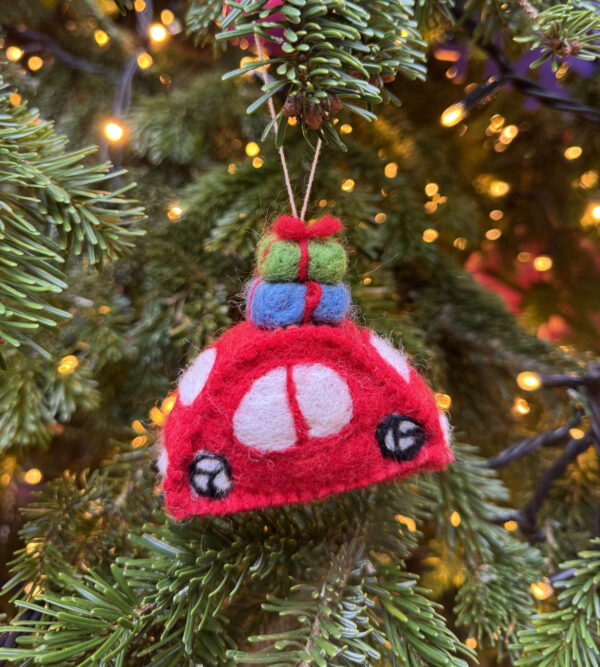 Hanging Ornaments - Red Car Presents