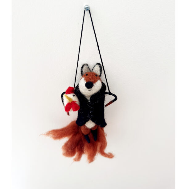 Hanging Ornaments - Fox with Hen
