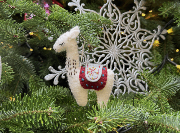 Hanging Ornaments - White Llama