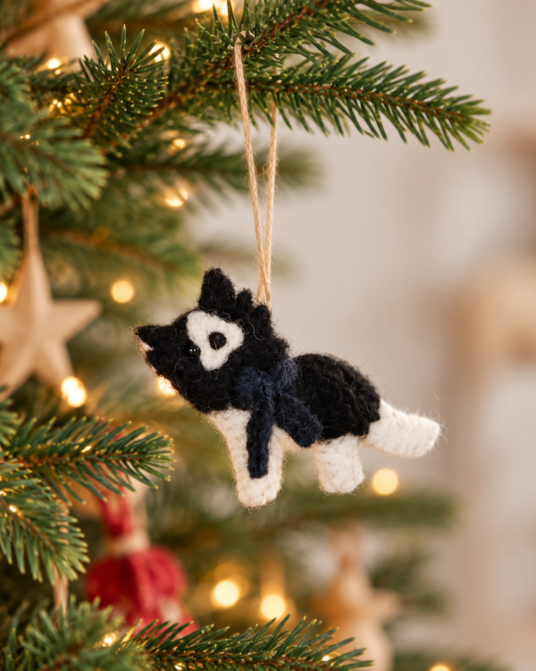border collie hanging ornament