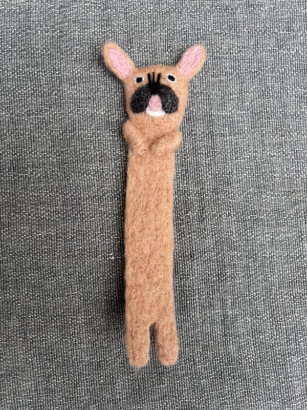 Felted Frenchie Bookmark - 100% Wool