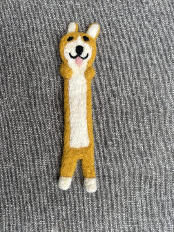 Felted Corgi Bookmark - 100% Wool