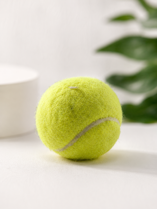 Tennis with bell - 100% Wool Cat Toy