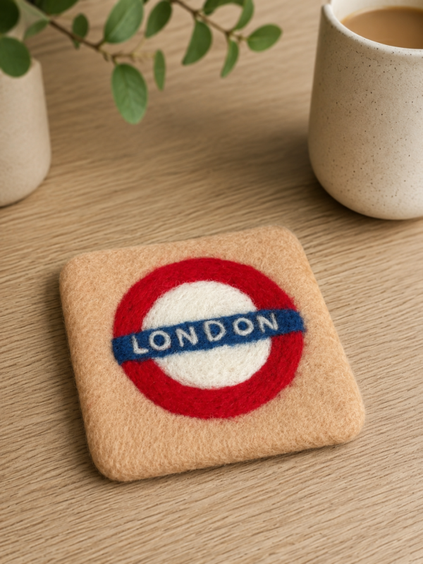 London Underground Felted Coaster -100% Wool