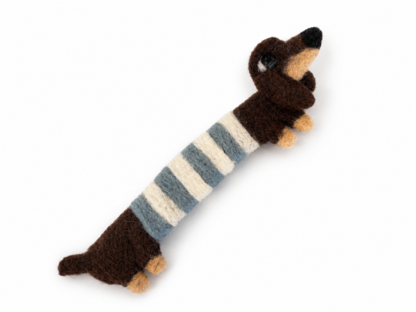 Felted Dachshund Sweater Bookmark - 100% Wool