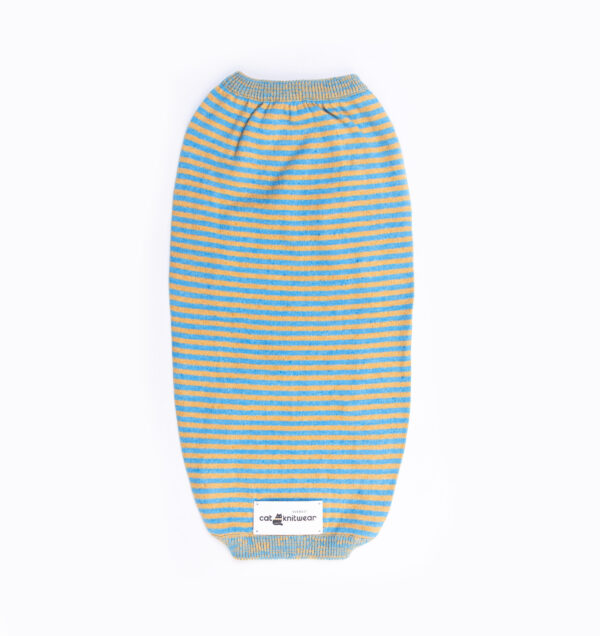 Yellow & Blue Cat Jumper | Cotton Silk | Everest Pets