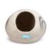 cat bed, cat cave, grey spiral