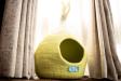Small Green Cat Cave Bed - 100% Wool
