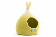 Small Green Cat Cave Bed - 100% Wool