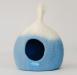 Small Blue Cat Cave Bed - 100% Wool