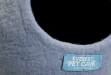 Small Blue Cat Cave Bed - 100% Wool