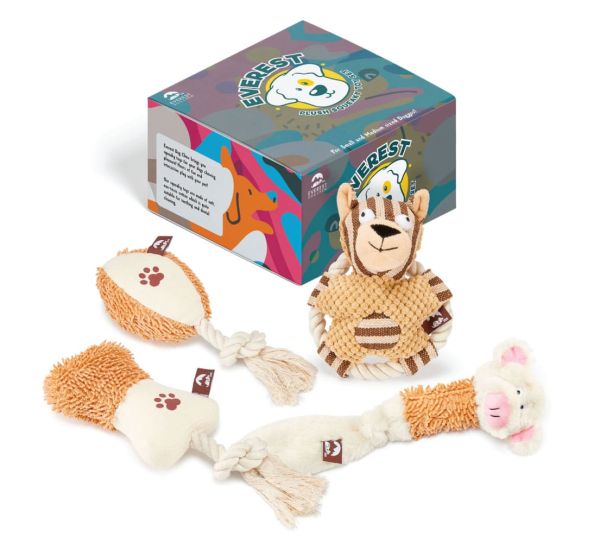 Everest Plush Squeaky Toy Set